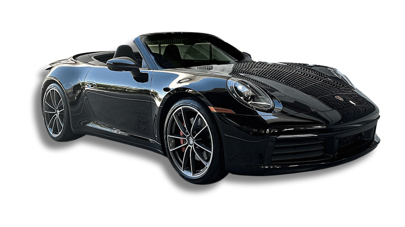 Black Porsche 911 Carrera 4S Front View