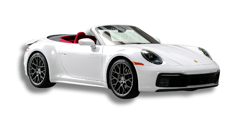 White Porsche 911 Front View